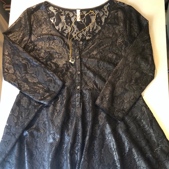Free People Lace Peplum Top - Picture 3 of 10